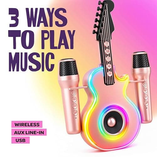 Karaoke Machine for Kids - Mini Toy Microphone for Girls - Gifts for Girl | Birthday Gift for 3 4 5 6 7 Year Old Girls - Little Girl Toys 3-5 Years - Girls Toys Age 6-8 - 4 Year Old Girl Birthday Gifts thumbnail 5