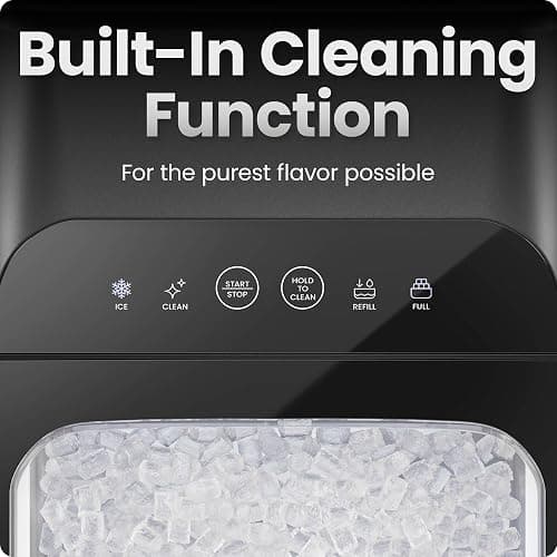Iceman Compact Pebble Ice Machine, Countertop Nugget Ice Maker Produces Chewable Pellet Ice in 8 Minutes, Makes 26lbs/Day, One-Touch Cleaning Function with Ice Scoop/Basket Included – Black thumbnail 7