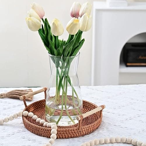 8 inch Clear Glass Flower Vases for Centerpiece Table Home Indoor Desk Decor,Ins Modern Boho Style Vase for Wedding Housewarming Gift thumbnail 4