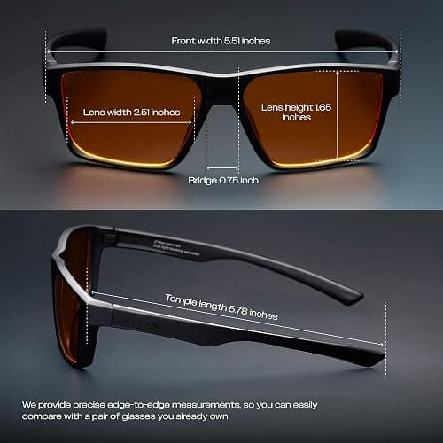 Titan Gaming Glasses, Blue Light Blocking, Night Driving Glasses for Men, Computer Protection, Gift for Gamers thumbnail 8