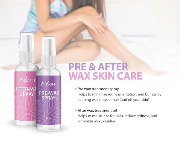 AZAM All-in-one At Home Waxing Kit for Hair removal,Wax pot Waxing Professiona+4 Pack Hard Beads+Silicone Bowl 2 Treatment Oils Wax Kit Accessories Warmer for Full Body thumbnail 7