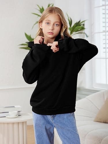 RoseSeek Girl's Bow Camo Graphic Hoodies Long Sleeve Hooded Sweatshirt Preppy Cute Pullover Tops thumbnail 5