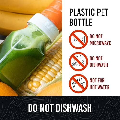 Norcalway 10pcs 2oz Plastic Shot Bottles with Caps - Ginger Shot - Freezer Safe, Leak Proof, BPA Free, Food Grade Small Plastic Travel Bottles with Caps thumbnail 3