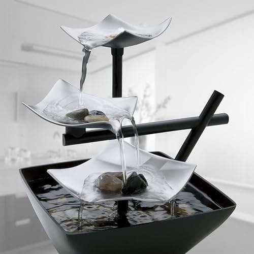Homedics Tabletop Water Fountain, Home Décor Soothing Sound Machine - Automatic Pump, Deep Basin & Natural River Rocks. Indoor Zen Relaxation for Office, Living Room, or Bedroom, 8.25” Tall thumbnail 2
