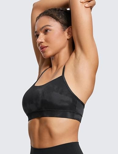 CRZ YOGA Butterluxe Y Back Sports Bras | Light Support, Removable Pads, Yoga, Extremely Soft, Scoop Neck, Spaghetti Strap, for Women thumbnail 4