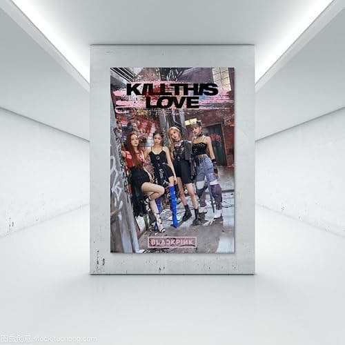 Blackp-ink Poster, Musikband, Kpop-Gruppe, Vintage-Cover-Poster für Zimmer, ästhetische Leinwand, Wandkunst, Schlafzimmerdekoration, 30 x 45 cm thumbnail 7