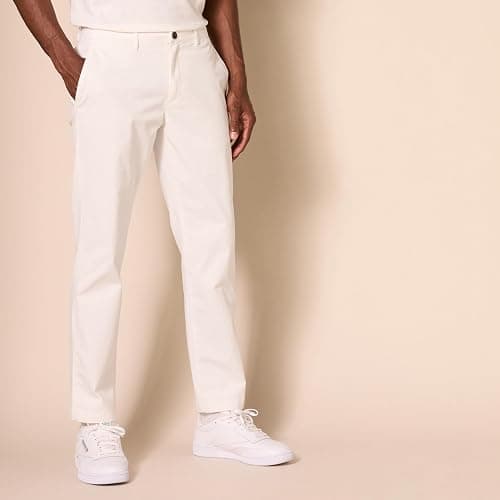 Amazon Essentials Men's Athletic-Fit Washed Comfort Stretch Chino Pant (Previously Goodthreads) - 30W x 32L - White thumbnail 2