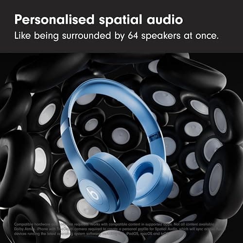 Beats Solo 4 – Wireless Bluetooth On-Ear Headphones, Apple & Android Compatible, Up to 50 hours of Battery Life – Slate Blue thumbnail 4