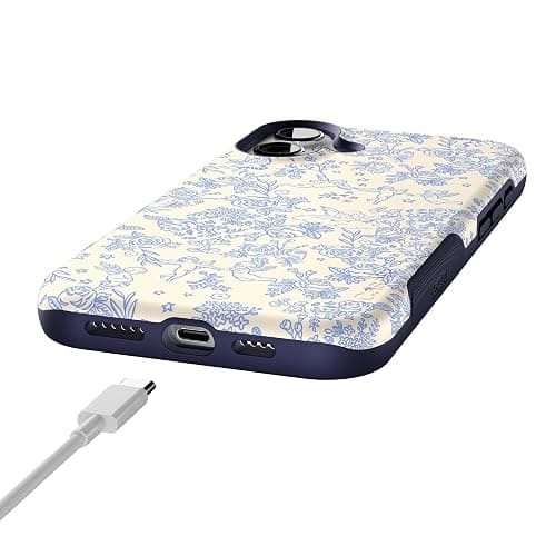 Casely iPhone 16 Case | Cupid's Canvas | Periwinkle Floral | Bold Protective Design | Compatible with MagSafe thumbnail 8