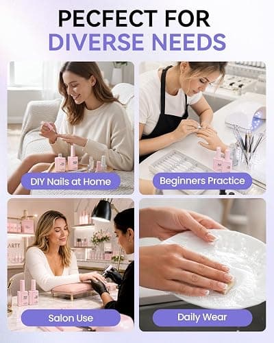 Makartt Gel Top and Base Coat Set 2 PCS 15ml No Wipe Long Lasting | Upgrade Diamond-Shine Base and Top Coat Gel Nail Polish Soak Off UV LED Lamp Needed Home DIY Salon Gift Women thumbnail 11
