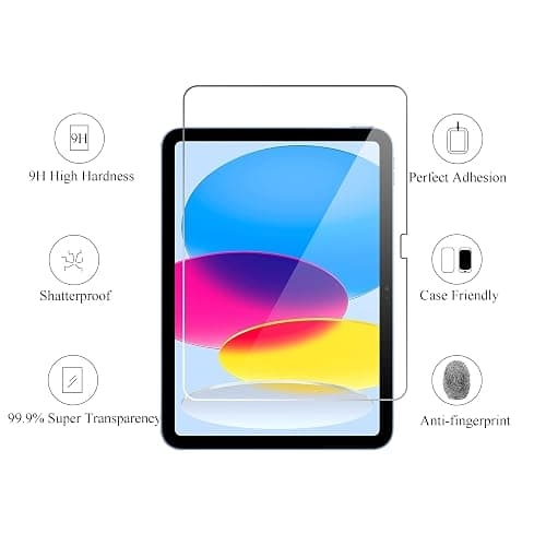 Ailun Screen Protector for iPad 11th A16 2025 [11 Inch] / 10th Generation 2022 [10.9 Inch], Tempered Glass [Face ID & Apple Pencil Compatible] Ultra Sensitive Case Friendly [2 Pack] thumbnail 2