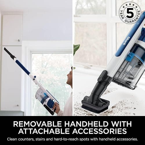 Shark PowerPro Cordless Stick Vacuum Cleaner, Lightweight, Floor Detect Technology, Anti-Hair Wrap Technology, Anti-Allergen Complete Seal, Flexible, Handheld mode, Navy Metallic, IZ380UK thumbnail 7