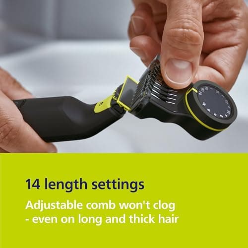Norelco Philips OneBlade Pro 360 Face + Body, Electric Shaver, Beard Trimmer and Body Groomer, with 360 Blade Technology, 14-Length Precision Comb, Body Kit, Soft Pouch, Model QP6542/70 thumbnail 5