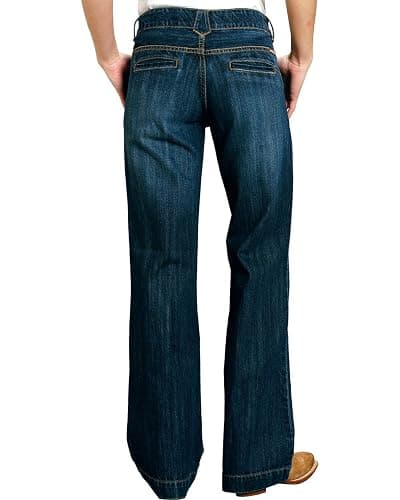 Stetson Apparel Womens Relaxed Fit Dark Wash 214 City Trouser Jeans Blue thumbnail 4