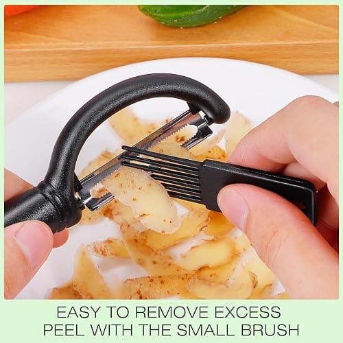 Senbowe Upgrade Potato Peeler for Kitchen, 6PCS Stainless Steel Vegetable Peeler, I and Y Veggie Food Peeler for Apple Fruit Carrot Zucchini Cucumber,Good Grip Makes Peeling Very Easy thumbnail 2