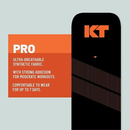 KT Tape, Pro Synthetic Kinesiology Athletic Tape, 20 Count, 10” Precut Strip - Jet Black thumbnail 4