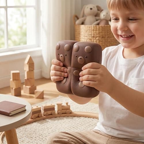 Bread Butter Squishy, Slow Rising Squeeze Toy for Kids Adult, 4.3inch Squeeze Bread Chocolate Bear Toy, PU Material Stress Relief & Fidget Toy for Office or Party Favor (Bread-Bear) thumbnail 7