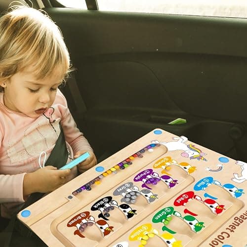 HONGID Magnetic Color and Number Maze,Uniorn Gifts for Girls,Montessori Toys for 2 3 4 5 Year Old,Learning Educational Sensory Toys for Toddlers and Kids Boys Girls,Christmas Birthday Gift for Kids thumbnail 2