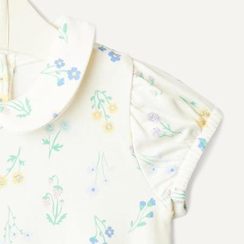 Amazon Essentials x Sofia Grainge Baby Girls' Cotton Short Sleeve Romper with Peter Pan Collar, Pack of 2 thumbnail 4