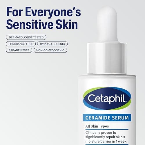 Cetaphil Ceramide Serum, Hydrates and Restores Skin Barrier, Formulated with Ceramides & Centella Asiatica, Designed for Sensitive Skin, Fragrance Free, Dermatologist Tested, 1oz thumbnail 6