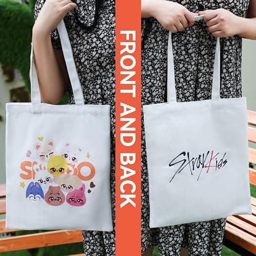 Yanmzmin Stray Canvas Tote Bag Skz Canvas Shoulder Bag Merch for Stay Fans Gifts Grocery Bags thumbnail 3