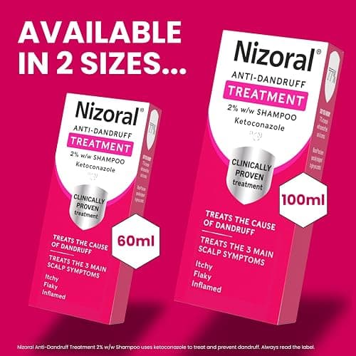 Nizoral Anti-Dandruff Treatment Shampoo with Ketoconazole, 1 x 60ml | Treats and prevents dandruff, clinically proven to control itchy & flaky scalps, soothes infammation thumbnail 8