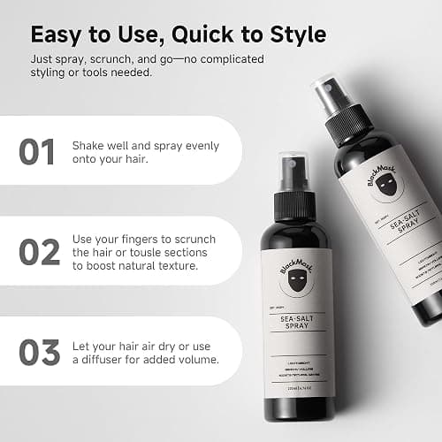 BlackMask Sea Salt Spray for Men – Natural Volume & Texture, Lightweight Hold, Effortless Style thumbnail 6