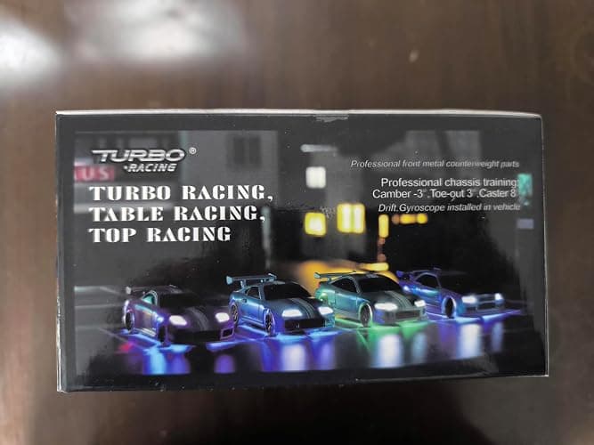 FLYCOLOR Turbo Racing 1:76 Scale Drift RC Car with Gyro Mini Full Proportional RTR 2.4GHZ Remote Control with 2 Replaceable Body Shell (C64-BLUE) thumbnail 2