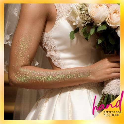 Teenitor Body Glitter, Face Glitter, Hair Glitter Gel, Holographic White Glitter for Face Body Makeup thumbnail 6
