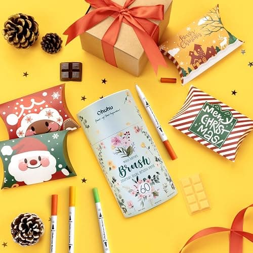 Ohuhu Markers for Adult Coloring Books No Bleeding 60 Colors Coloring Markers Water-based Dual Tips Fineliner & Brush Drawing Pens Art Pens for Kids Adults Sketch Journal - Maui - White thumbnail 8
