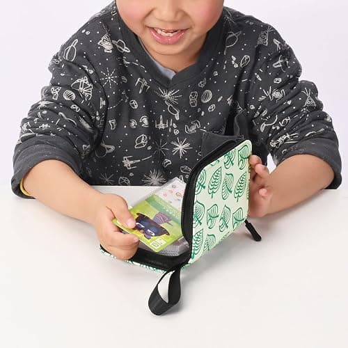 80 Pockets Binder Holder for Animal Crossing Amiibo Cards, Fits 80 Pcs 2.5 x 3.8-Inches Cards with 40 Removable Sleeves (Leaf, Full-Size Binder) thumbnail 7