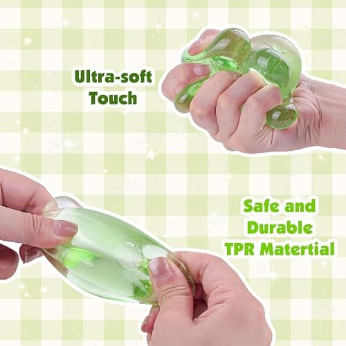 6 Pack Stress Ball for Adults, Mini Squish Balls Green Squeeze Toy Stress Relief Ball for Classroom Prizes Goodie Bags Stuffer thumbnail 4