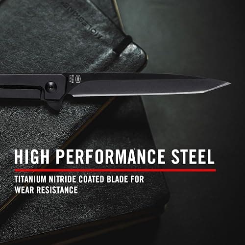 COAST Founder's Collection LX520 ORIGIN, TANTO Blade, Gentleman's EDC Folding Pocketknife, Flip Tab, Frame Lock, Pocket Clip, Stainless-Steel, Black Blade & Handle thumbnail 2