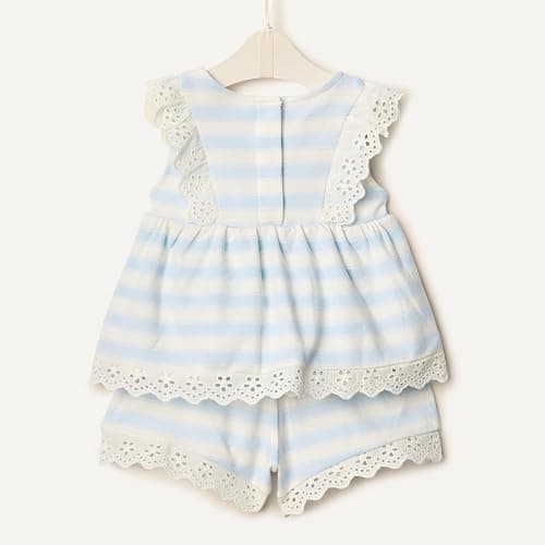 Amazon Essentials x Sofia Grainge Toddlers and Baby Girls' Eyelet Short & Top Set thumbnail 5