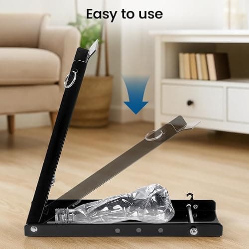 M.J COMFY-LIFE Foot Operated Can Crusher for 16oz Cans Plastic Bottles, Heavy-Duty Standing Can Compactor, Industrial Metal Can Smasher for Soda Beer Recycling in Garage, Kitchen, Home Black thumbnail 5