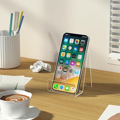 Aredpoook 6 Pack Acrylic Book Stand, Clear Easel Stand for Display, Book Display Holder, Display Stand for Album, CD, Magazine, Postcard, Picture, Plate, Artworks, Phone, Tablet thumbnail 5