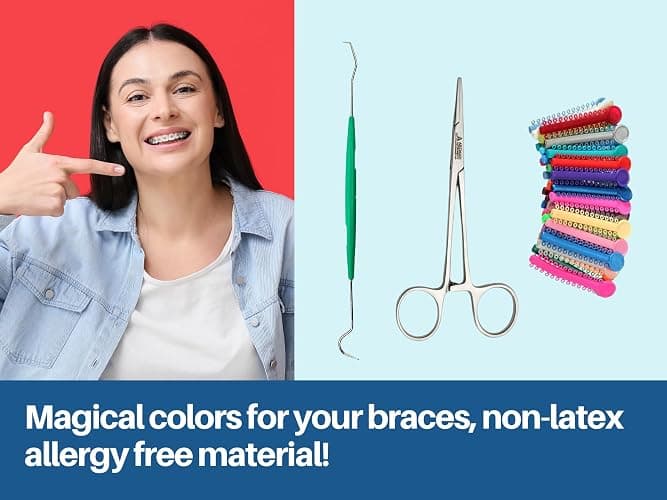 Ligas para Brackets Ortodoncia Dental braces color changing kit orthodontic Dental Ligature Ties for Brackets Change Braces Color Easily DIY Braces Color Kit 1040pcs thumbnail 8