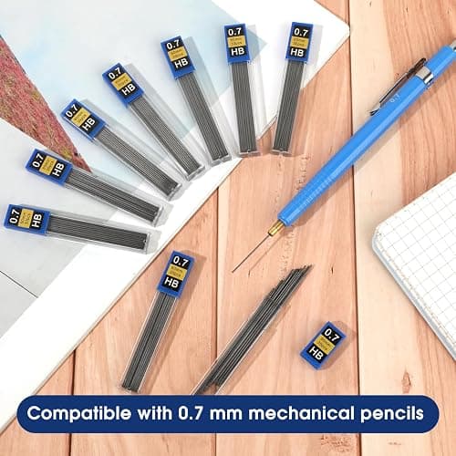 720 pcs 0.7 mm Lead Refills, Mechanical Pencil Lead HB, Break Resistant Pencil Refills, Black, 24 Tubes, 30 Pieces per Tube thumbnail 4