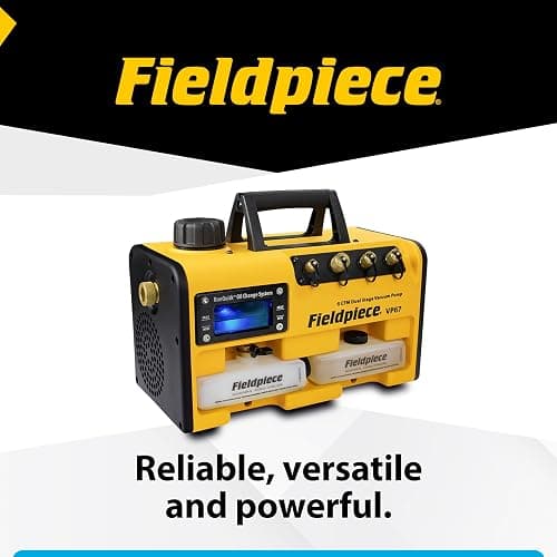 Fieldpiece VP67 Vacuum Pump – 6 CFM, 1/2 HP DC Motor, RunQuick Oil Change System – Portable - Professional HVAC Tool - A2L Compatible thumbnail 6