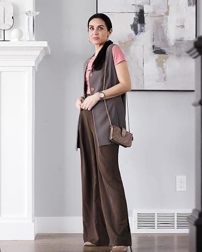 GRAPENT Wide Leg Pants for Women Work Business Casual High Waisted Dressy Pants Flowy Trousers Office thumbnail 8