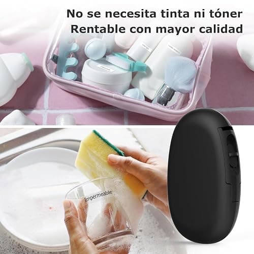SUPVAN E10 etiquetadora Bluetooth, con Etiquetas Impermeables (15mm x 6 m/Rollo), Ideal para oficinas y hogares, Negro thumbnail 8