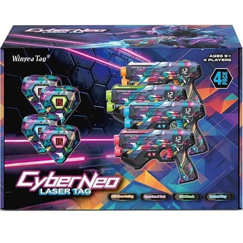 Laser Tag Guns Set of 4, Lazer Tag Game for Kids, Teens & Adults,Fun Outdoor Teenage Game & Activities, Gift for Teenage Ages 8 9 10 11 12+Year Old Boy & Girls - Image 1