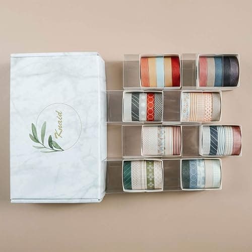 Knaid 40 Rolls of Slim Washi Tape Gift Box Set, Decorative Paper Tapes 10 mm Wide for Scrapbooking, DIY Arts and Crafts, Bullet Journal, Planner, Junk Journal, Notebooks (Minimalist) thumbnail 6