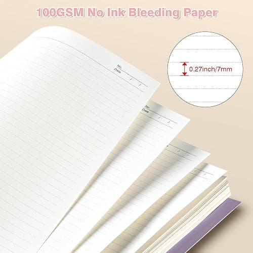 5 Subject Notebooks College Ruled, Spiral Lined Notebook with Removable Dividers, 300 Pages 100GSM Thick Spiral Writing Journal for Women & Men, Large A5 Notebooks for Work, School Supplies, 6" x 8" thumbnail 4