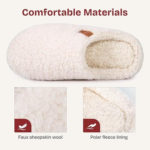EverFoams Women's Fuzzy Slip-on Slippers Soft Comfy Memory Foam Indoor House Shoes thumbnail 5