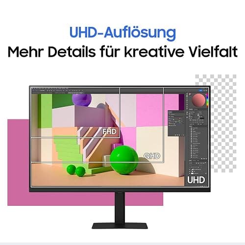 Samsung ViewFinity S70D 4K-Monitor 27 Zoll, UHD, 3.840 x 2.160, 60 Hz, HDR10, Easy Setup-Ständer, Eye Saver Mode, LS27D700EAUXEN thumbnail 5
