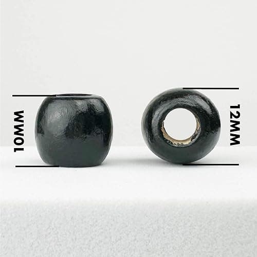 500 Multicolor Natural Colors Large Hole Macrame Wood Beads 12mm x 10mm Diameter 5.5mm Hole thumbnail 6