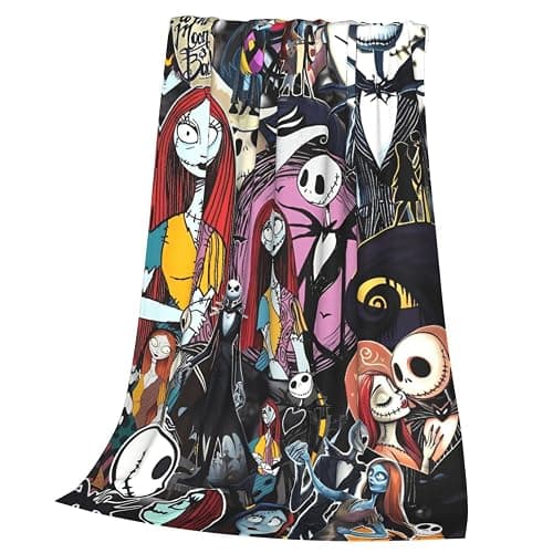 Erteaop Halloween Blanket Nightmare Christmas Throw Blanket for Boys Girl Gifts Horror Flannel Fleece Blankets and Throws for Men and Women 50"X40" - Image 1