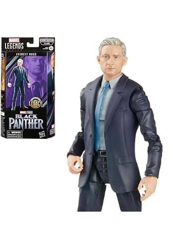 Marvel Legends Series Black Panther Legacy Collection Everett Ross 6-inch MCU Action Figure Toy, 1 Accessory, 3 Build-A-Figure Parts - Image 1