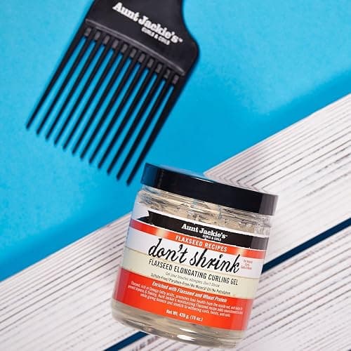 Aunt Jackie's Flaxseed Recipes Don't Shrink Elongating Hair Curling Gel for Natural Curls, Coils and Waves, Helps Prevent Dryness and Flaking, 15 oz thumbnail 4